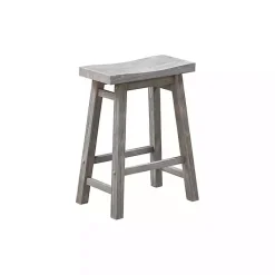 Kirklands Home Storm Sonoma Saddle Counter Stools, Set of 2 Gray Sale