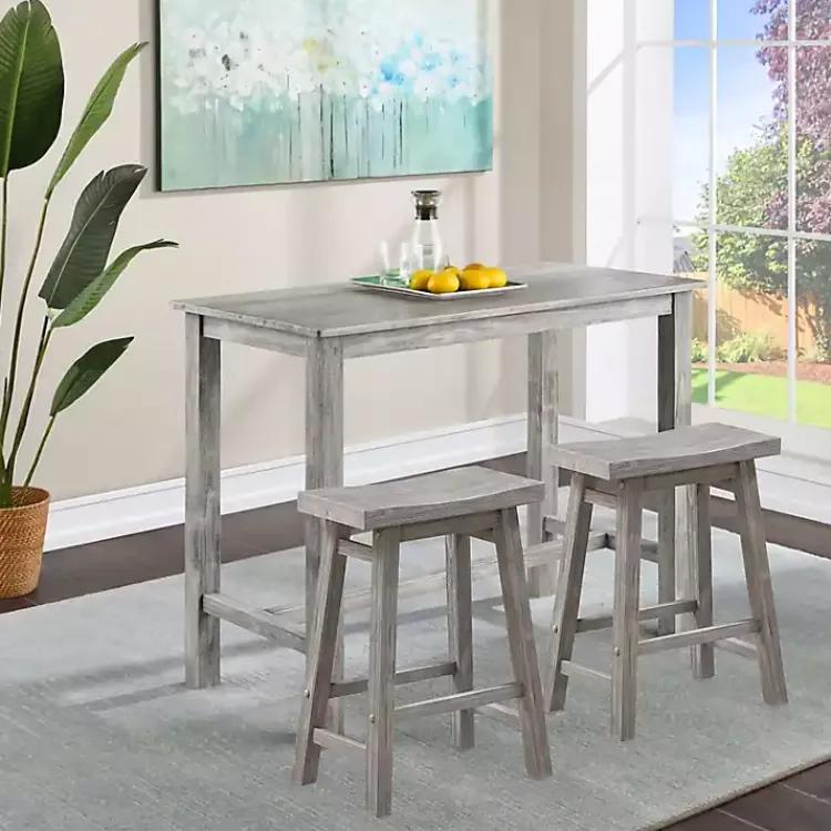 Kirklands Home Storm Sonoma Saddle Counter Stools, Set of 2 Gray Sale