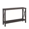Kirklands Home Stormy Gray X Side Frame Console Table Discount