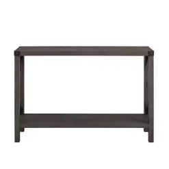 Kirklands Home Stormy Gray X Side Frame Console Table Discount