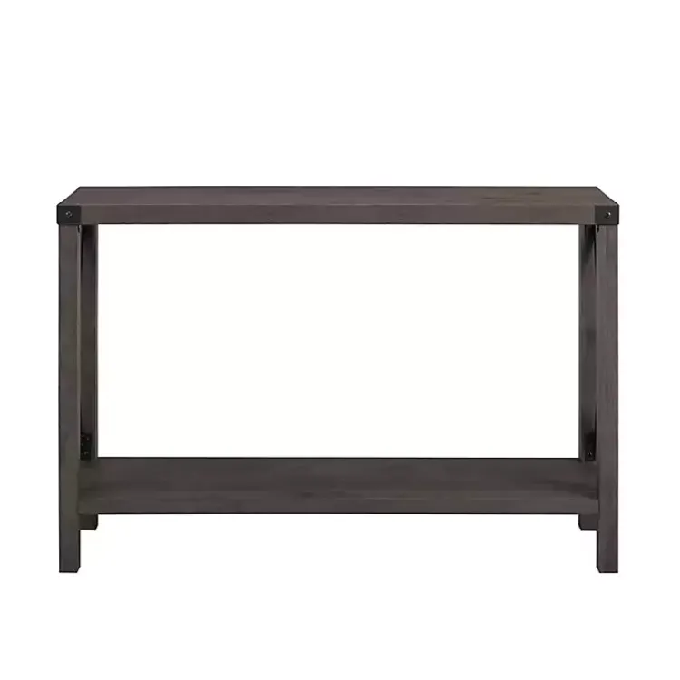 Kirklands Home Stormy Gray X Side Frame Console Table Discount