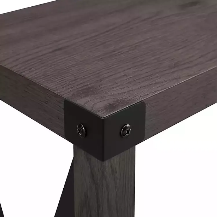 Kirklands Home Stormy Gray X Side Frame Console Table Discount