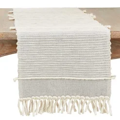 Kirklands Home Striped Chunky Fringe Table Runner Sale