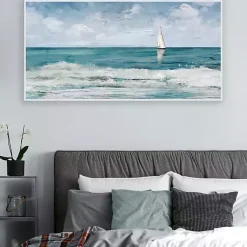 Kirklands Home Summer Cay Panel Framed Canvas Art Print Discount