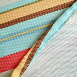 Kirklands Home Summer Stripe Outdoor Round Zipper Table Cloth Multi New