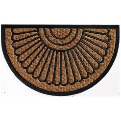 Kirklands Home Sunburst Half Circle Coir Doormat New