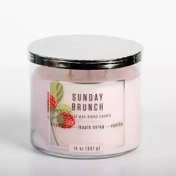 Candles>Kirklands Home Sunday Brunch 14 oz. Triple Wick Jar Candle Pink