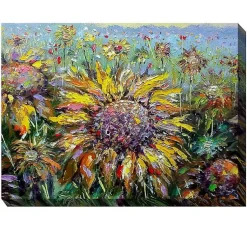 Kirklands Home Sunflower Fields Outdoor Canvas Art Print