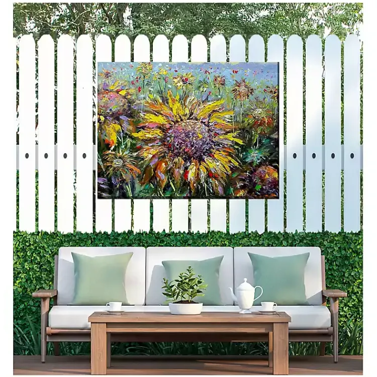 Kirklands Home Sunflower Fields Outdoor Canvas Art Print