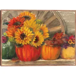 Fall>Kirklands Home Sunflower Still Life Framed Canvas Art Print