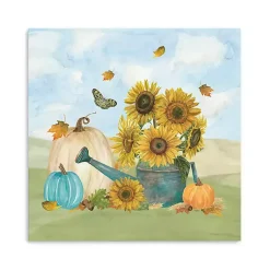 Fall>Kirklands Home Sunflower Watering Can Canvas Art Print