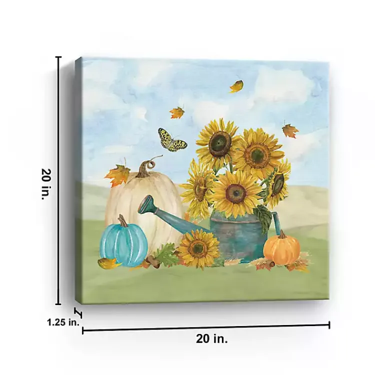 Fall>Kirklands Home Sunflower Watering Can Canvas Art Print