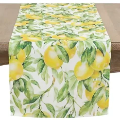 Kirklands Home Sunny Lemon Print Table Runner Best