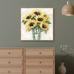 Kirklands Home Sunny Sunflowers Framed Canvas Art Print Sale