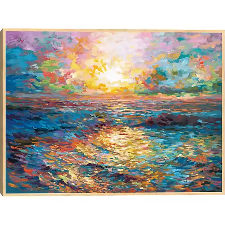 Kirklands Home Sunset in Mykonos Framed Canvas Art Print Discount