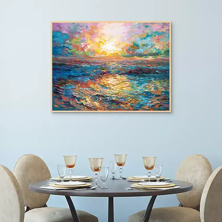 Kirklands Home Sunset in Mykonos Framed Canvas Art Print Discount