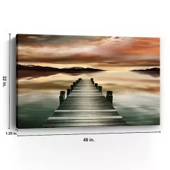 Kirklands Home Sunset Jetty Giclee Canvas Art Print Multi Online