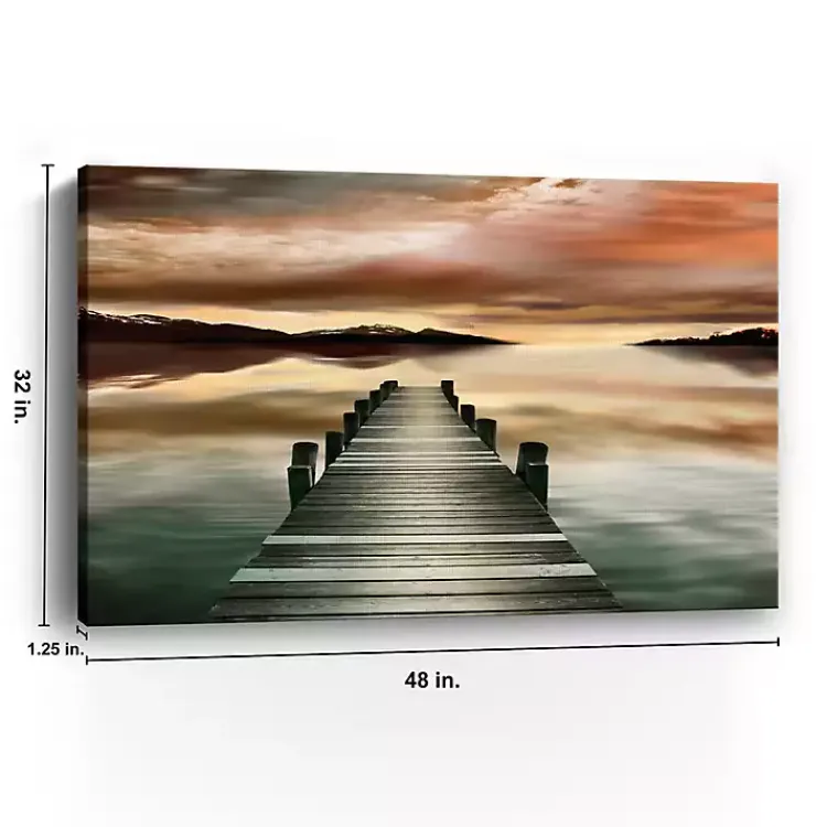 Kirklands Home Sunset Jetty Giclee Canvas Art Print Multi Online