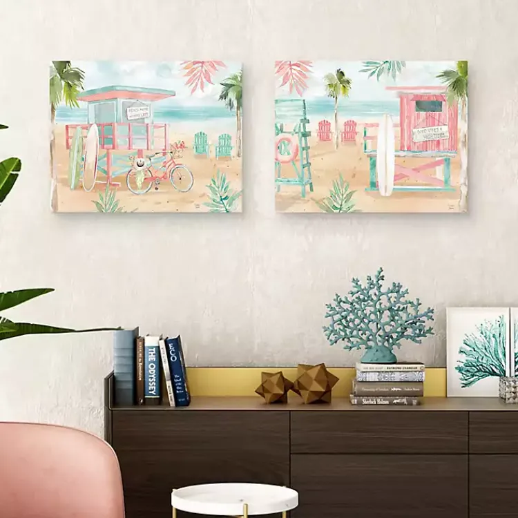Kirklands Home Surfs Up Canvas Art Prints, Set 2 Online