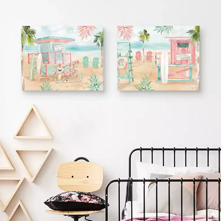 Kirklands Home Surfs Up Canvas Art Prints, Set 2 Online