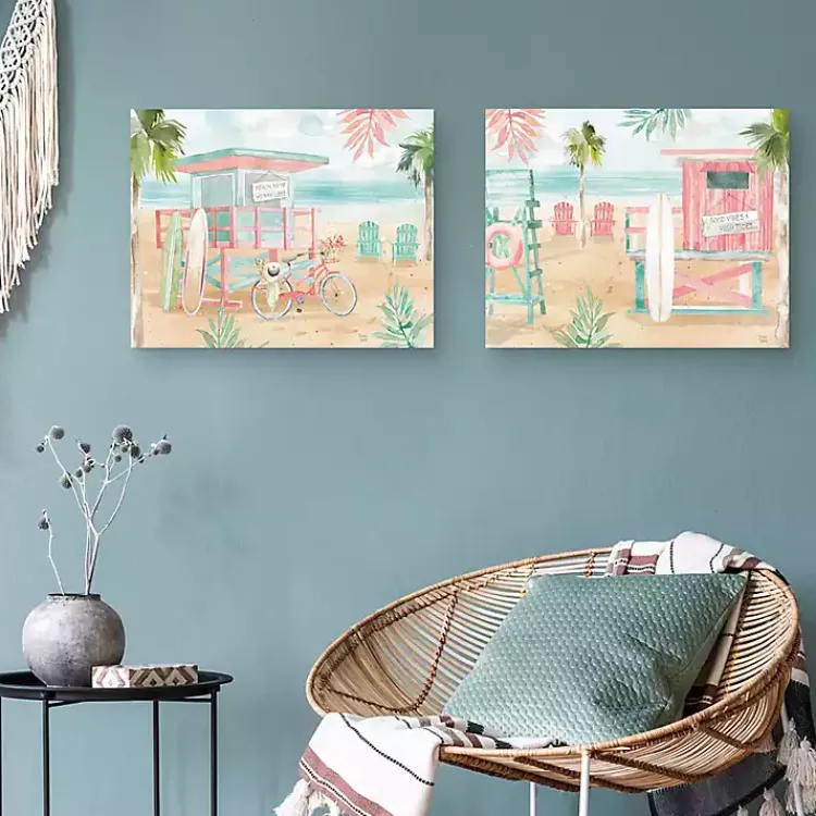 Kirklands Home Surfs Up Canvas Art Prints, Set 2 Online