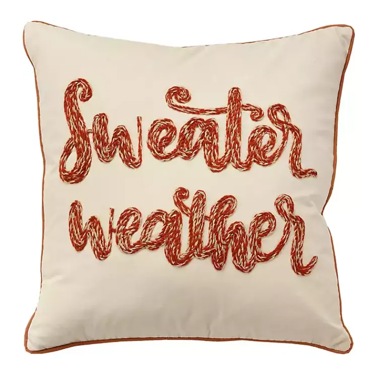 Fall>Kirklands Home Sweater Weather Harvest Throw Pillow