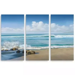 Kirklands Home Sweeping Blue Canvas Art Prints, Set of 3 Discount