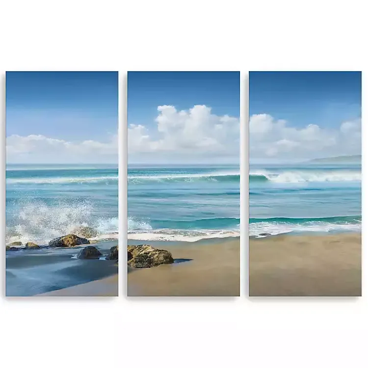 Kirklands Home Sweeping Blue Canvas Art Prints, Set of 3 Discount
