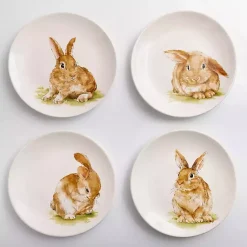 Kirklands Home Sweet Bunny Salad Plates, Set of 4 Clearance