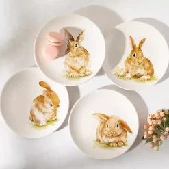 Kirklands Home Sweet Bunny Salad Plates, Set of 4 Clearance