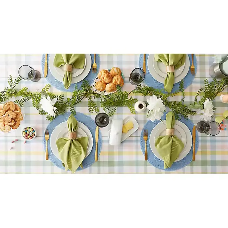 Kirklands Home Sweet Spring Plaid Tablecloth, 52 in. Multi