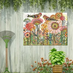 Kirklands Home Sweet Tweets Outdoor Canvas Art Print Multi New