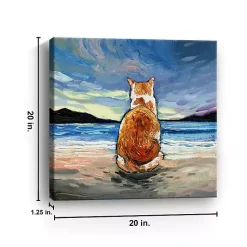 Kirklands Home Tabby Cat Beach Days Canvas Art Print Online