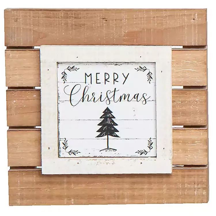 Christmas Decorations>Kirklands Home Tabletop Wood Plank Christmas Plaques, Set of 3
