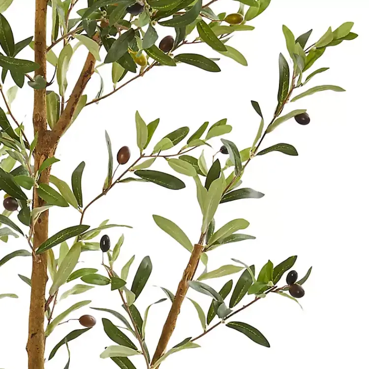 Trees & Topiaries>Kirklands Home Tall Potted Olive Branch Tree, 82 in.