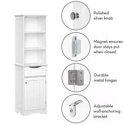 Kirklands Home Tall Open Shelves Cabinet White Sale