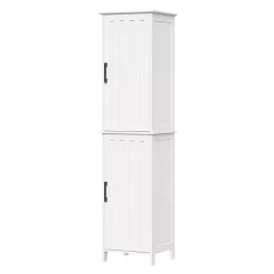 Kirklands Home Tall Wood 2-Door Storage Cabinet White Best