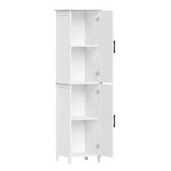 Kirklands Home Tall Wood 2-Door Storage Cabinet White Best
