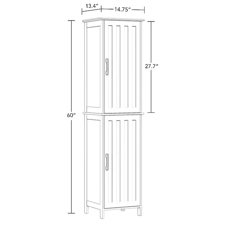 Kirklands Home Tall Wood 2-Door Storage Cabinet White Best