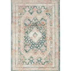 Kirklands Home Talula Teal Bohemian Vintage Area Rug, 5x7 Online
