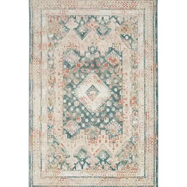 Kirklands Home Talula Teal Bohemian Vintage Area Rug, 5x7 Online