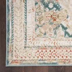 Kirklands Home Talula Teal Bohemian Vintage Area Rug, 5x7 Online