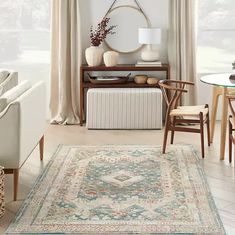 Kirklands Home Talula Teal Bohemian Vintage Area Rug, 5x7 Online
