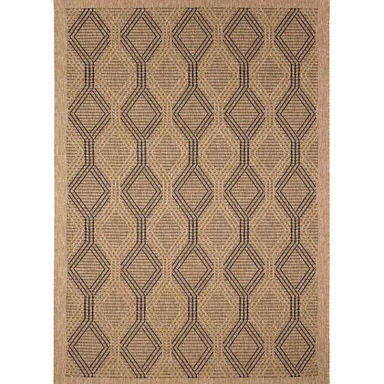 Kirklands Home Tan & Black Diamonds Indoor/Outdoor Area Rug, 7x9 Discount