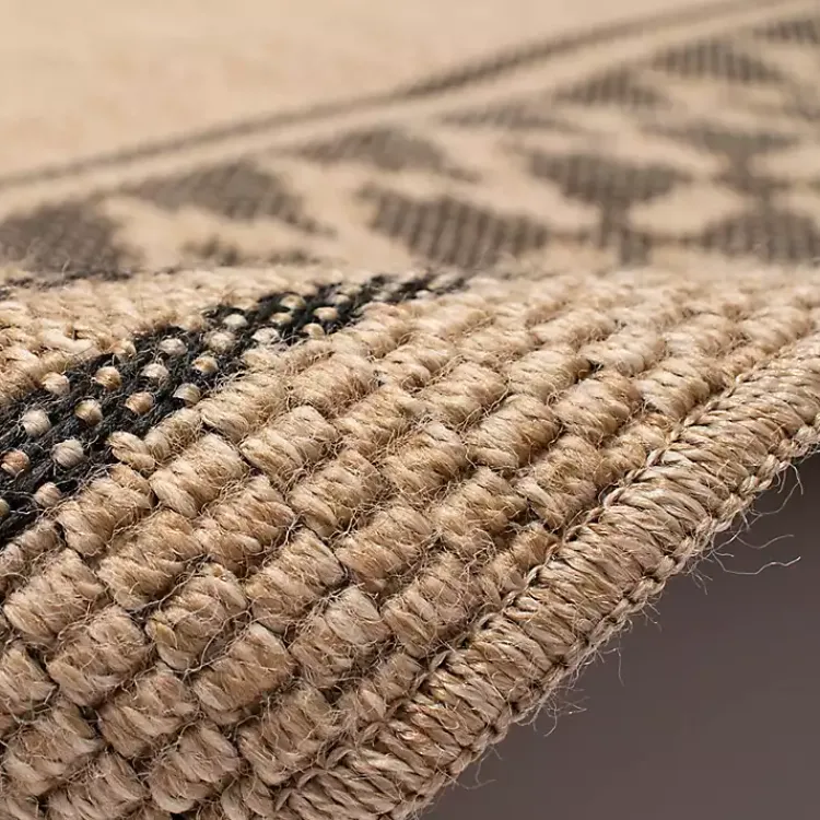 Kirklands Home Tan & Black Zig Zag Indoor/Outdoor Area Rug, 7x9 Discount