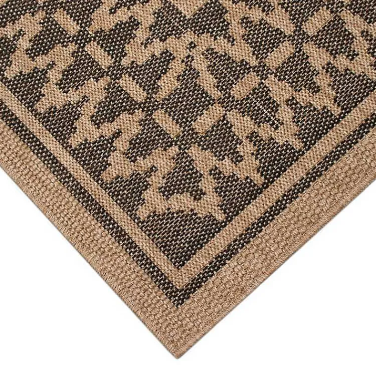 Kirklands Home Tan & Black Zig Zag Indoor/Outdoor Area Rug, 7x9 Discount
