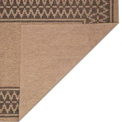 Kirklands Home Tan & Black Zig Zag Indoor/Outdoor Area Rug, 7x9 Discount