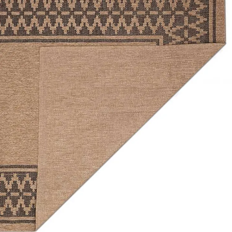 Kirklands Home Tan & Black Zig Zag Indoor/Outdoor Area Rug, 7x9 Discount