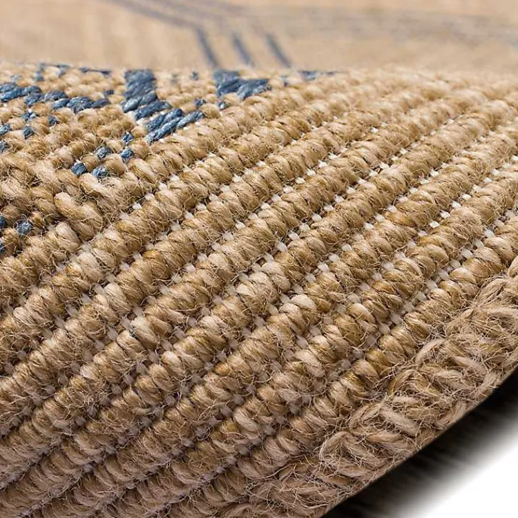 Kirklands Home Tan & Navy Diamonds Indoor/Outdoor Area Rug, 5x7
