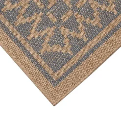 Kirklands Home Tan & Navy Zig Zag Indoor/Outdoor Area Rug, 5x7 Sale